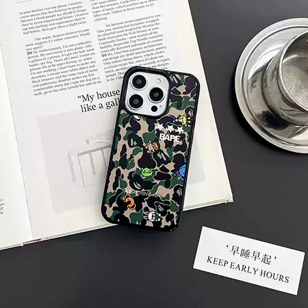 iphone17ア・ベイシング・エイプ iphone 16 スマホケース  ライチテクスチャ