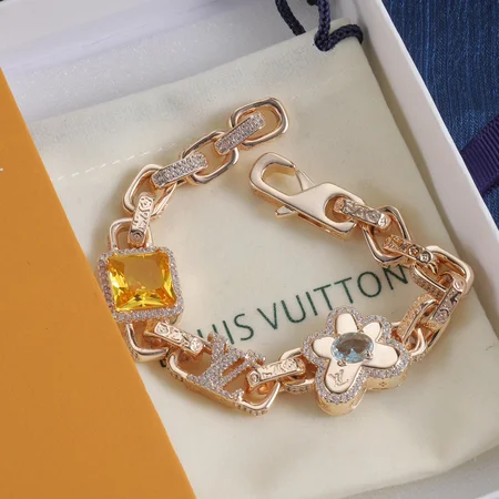 Louis Vuitton ラインストーン付きブレスレット