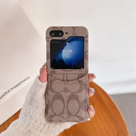 ハイブランド コーチ galaxy Flip 6/5/4ケース折りたたみ型