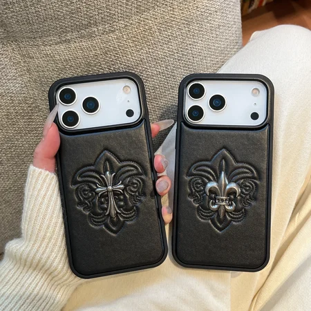 ガラス アイフォーン17 クロームハーツ chrome hearts スマホケース 