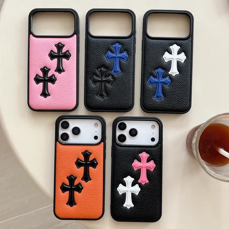 ハイブランド ケース アイフォーン17 chrome hearts  本革