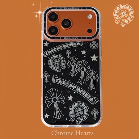 キラキラ chrome hearts アイフォン 14プロ スマホケース 
