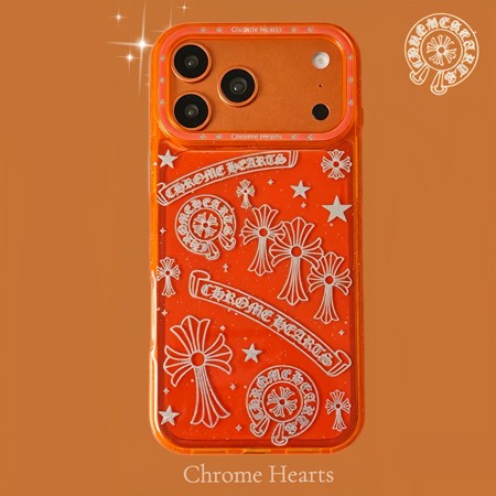 キラキラ chrome hearts アイフォン 14プロ スマホケース 