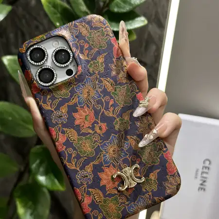 ハイブランド スマホケース iphone14 セリーヌ風