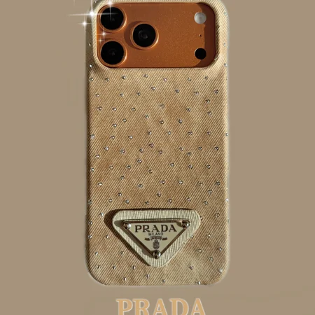 アイフォーン17plus 携帯ケース プラダ prada   デニム生地