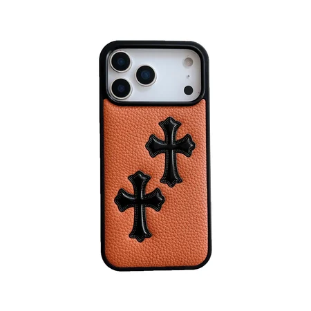 ハイブランド ケース アイフォーン17 chrome hearts 本革