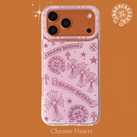 キラキラ chrome hearts アイフォン 14プロ スマホケース 