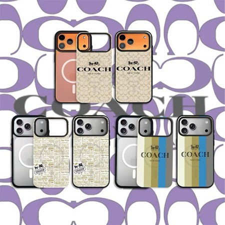 coach コーチ カバー アイフォーン15 pro  ブランド柄