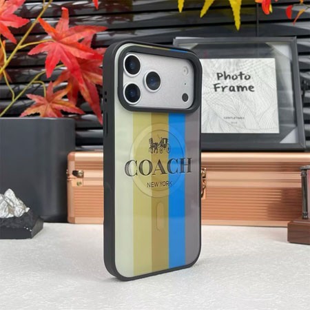 coach コーチ カバー アイフォーン15 pro ブランド柄