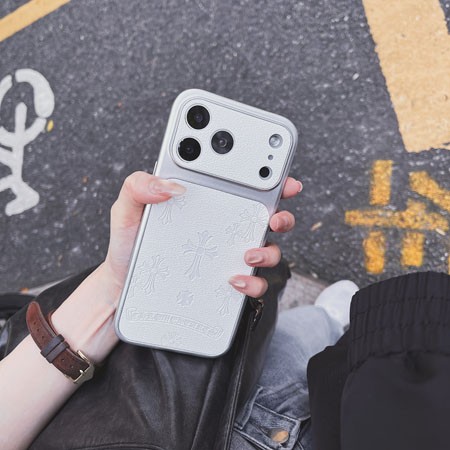 アイフォンiphone18 chrome hearts風 カバー