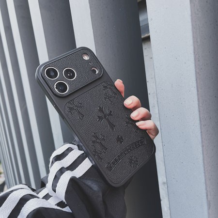 アイフォンiphone18 chrome hearts風 カバー 