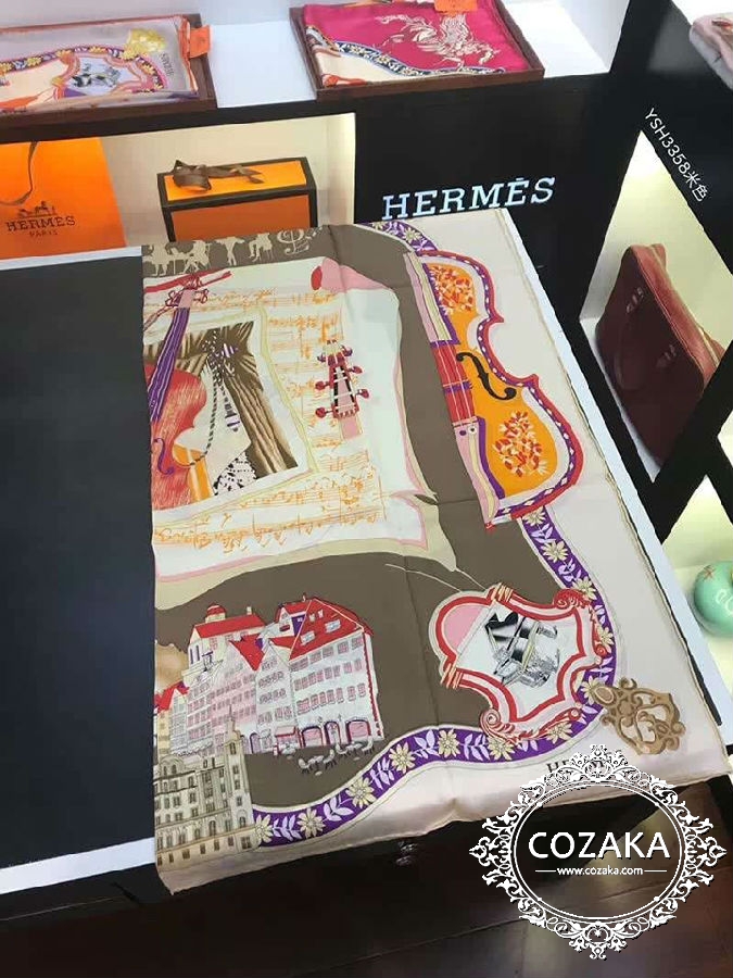 hermes ストール レトロ風