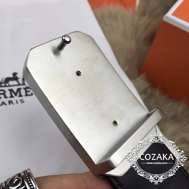 hermes レザーベルト クロコダイル柄