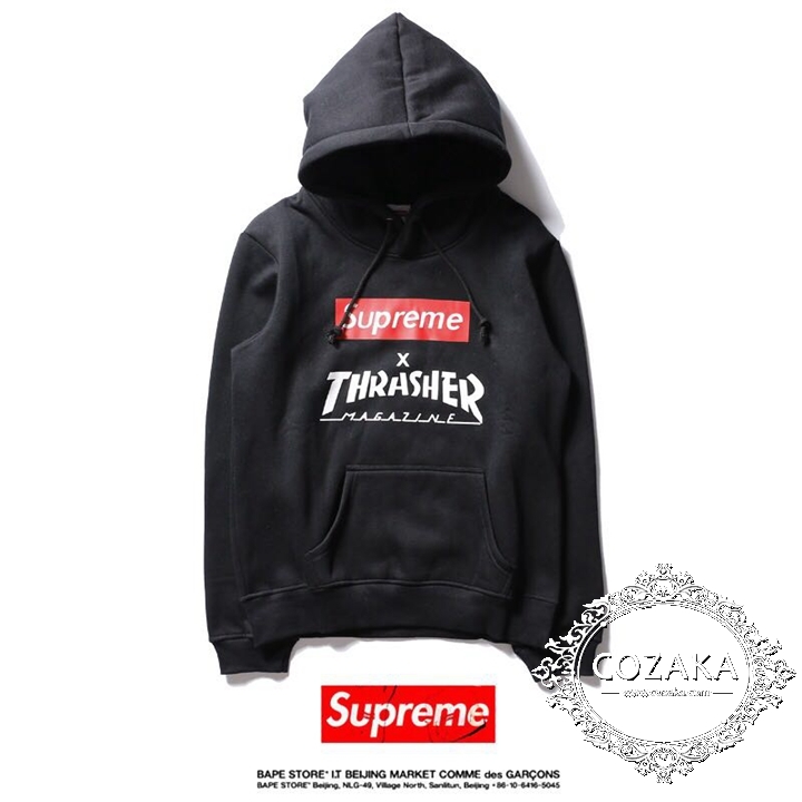 supremeｘthrasher フードパーカー