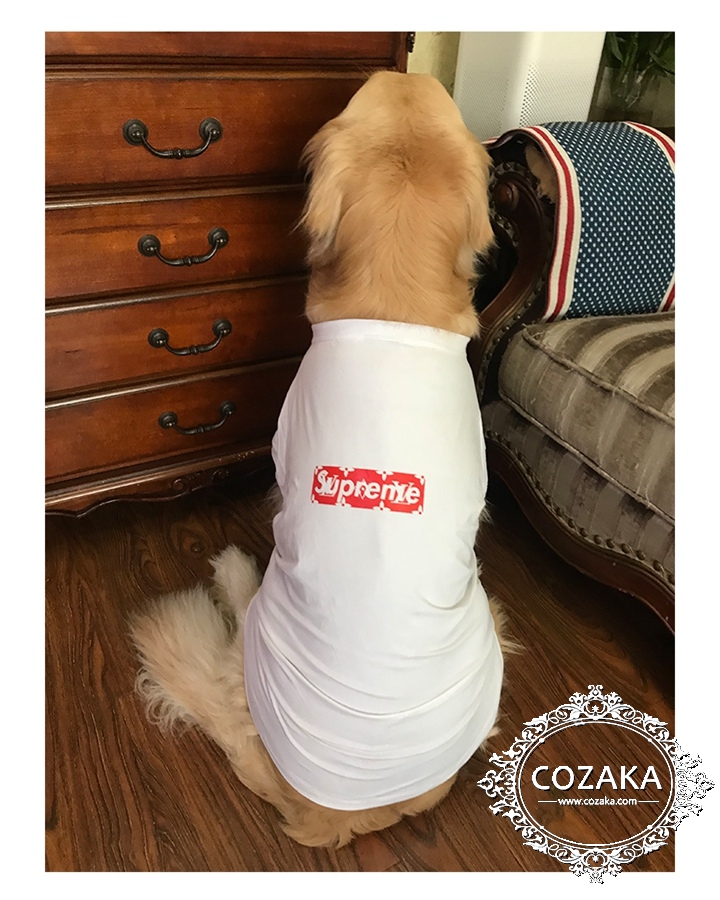 ヴィトン シュプリーム 犬服 お飼い主とのお揃いtシャツ