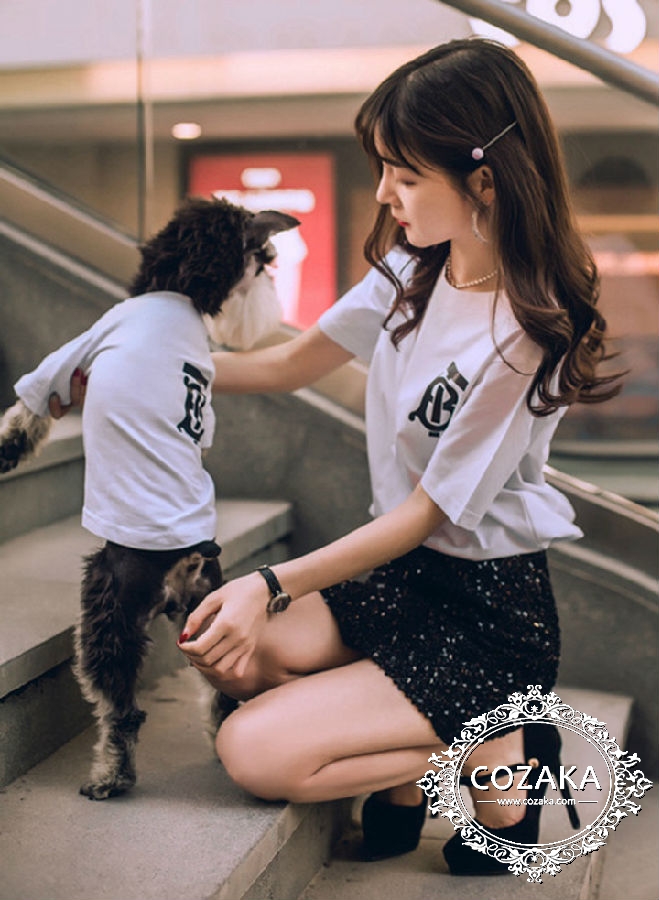 大人 犬 親子服 tシャツ