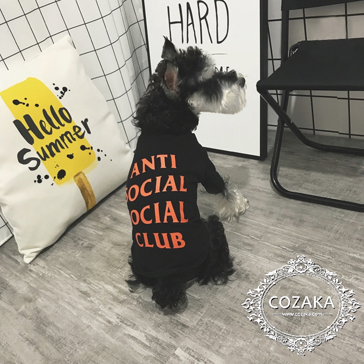 anti social social club 犬服 tシャツ お飼い主とのペアルック