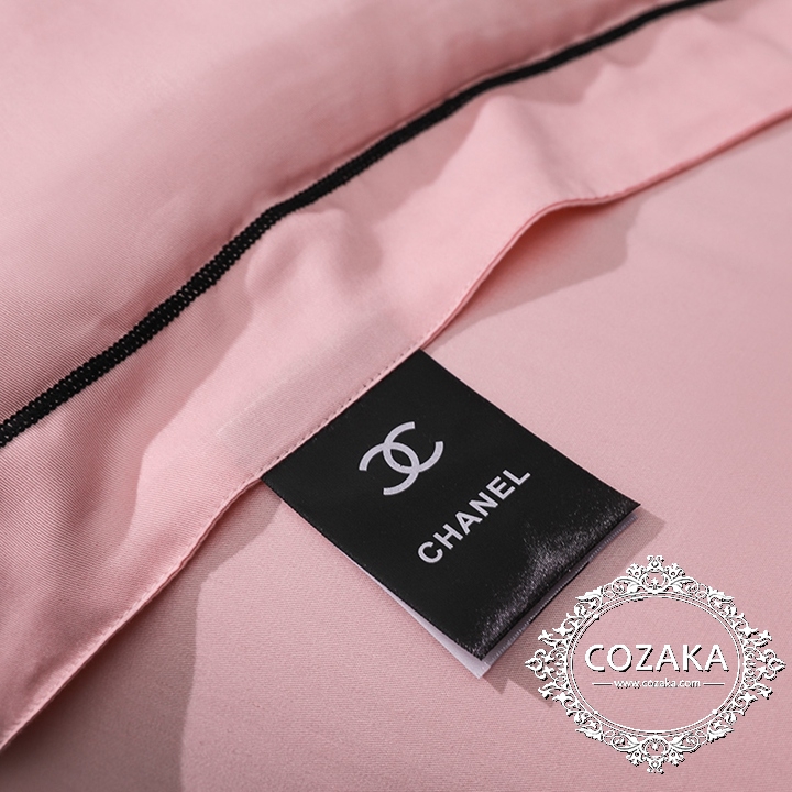 【COZAKA.com】CHANELシャネル高級ベッドカバーセット高品質ブランド寝具-ピンク