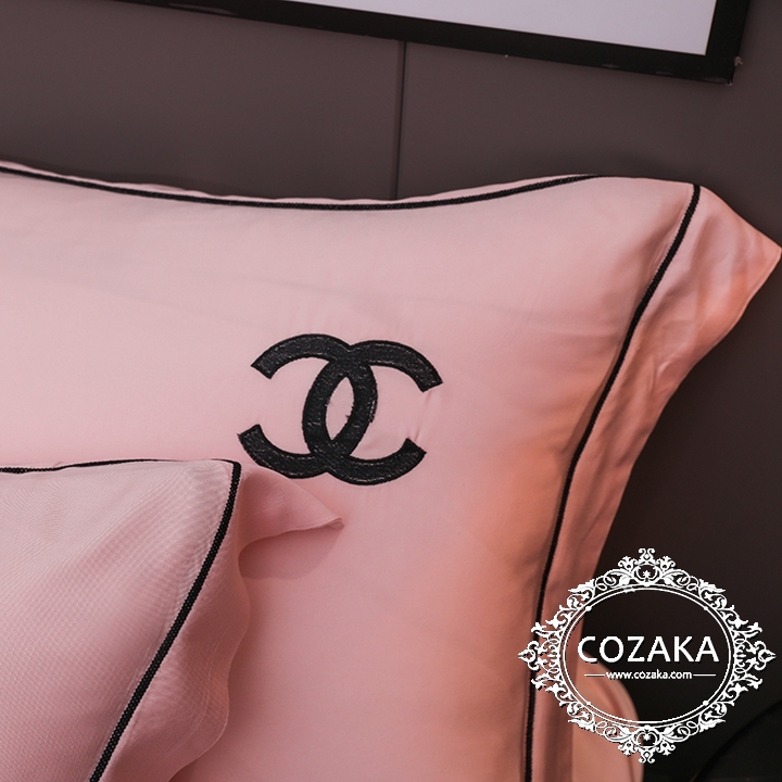 【COZAKA.com】CHANELシャネル高級ベッドカバーセット高品質ブランド寝具-ピンク