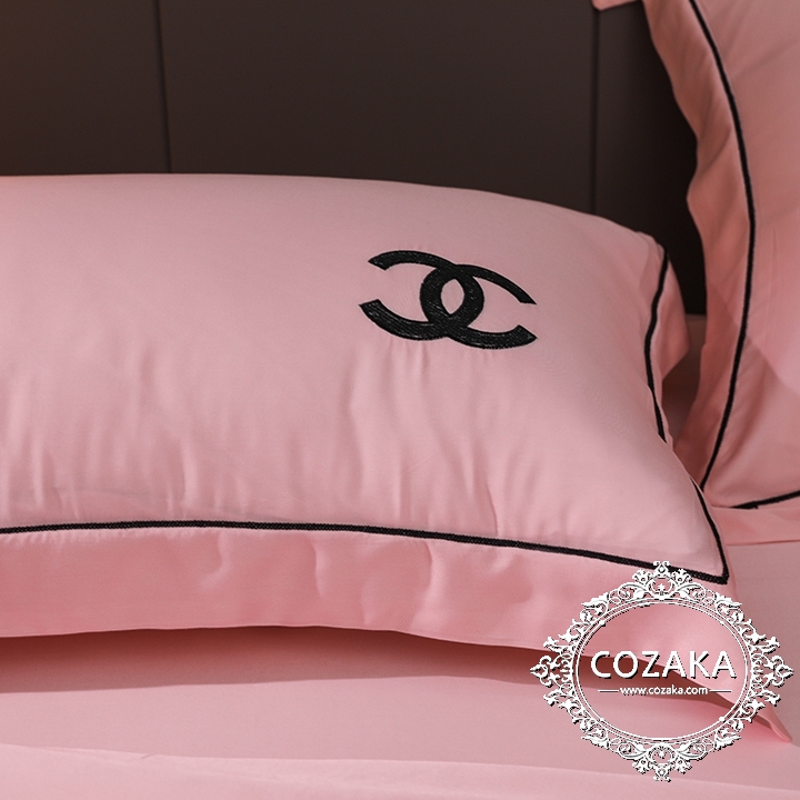 【COZAKA.com】CHANELシャネル高級ベッドカバーセット高品質ブランド寝具-ピンク