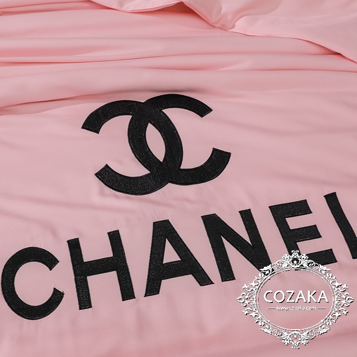 【COZAKA.com】CHANELシャネル高級ベッドカバーセット高品質ブランド寝具-ピンク