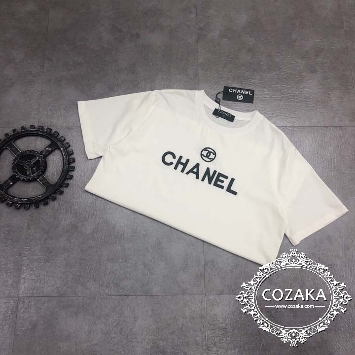 【COZAKA.com】シャネルCHANEL刺繍CCマークTシャツ ブランドTシャツ シャネル