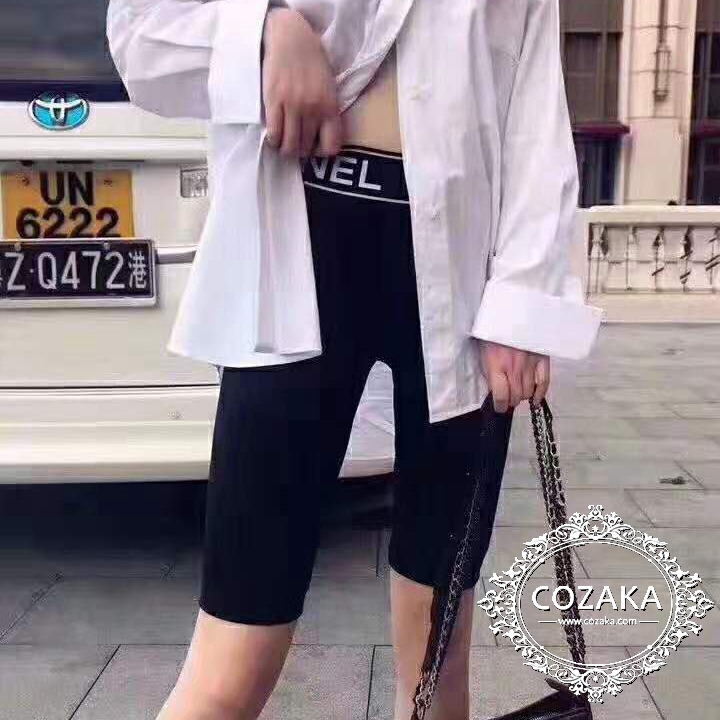 【COZAKA.com】CHANELシャネル5分丈タイツパンツ CHANEL レギンス オシャレ