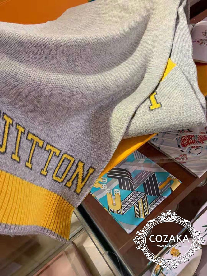 lv ニットマフラー おしゃれ