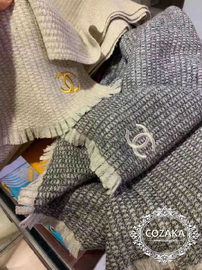 chanel スカーフ カシミヤ