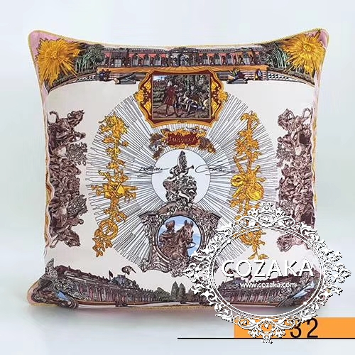 hermes カバー レトロ 背当て ホーム装飾 枕カバー シートベルトカバーエルメス 抱き枕 正方形装飾枕 ソファークッション ヘッドレスト カー用  