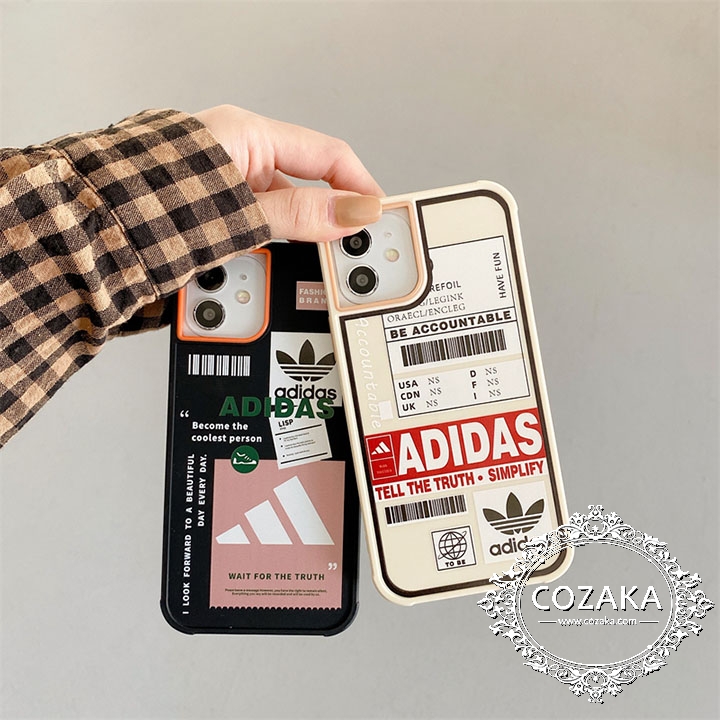Adidas アイフォン 13promax/13miniクローバー柄携帯ケース