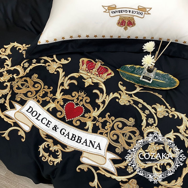 Dolce Gabbanaブランド寝具 刺繍入り