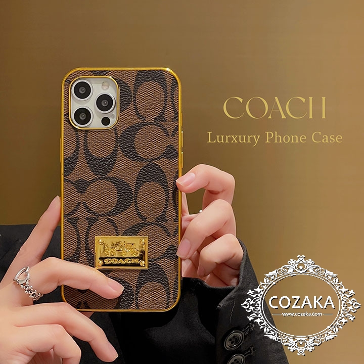 coach iphone13/13pro 金属ロゴ付き 保護ケース