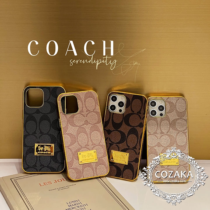 アイフォーン12/12 pro coach ロゴ付き スマホケース