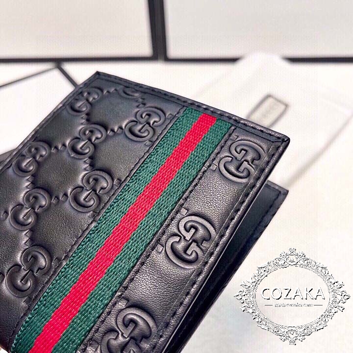 二つ折り財布 写真収納 Gucci