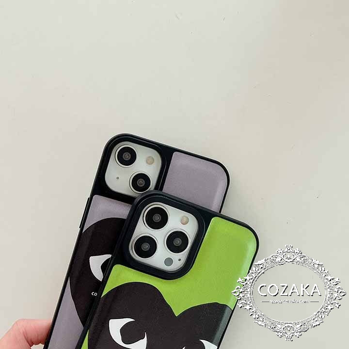 iphone13 pro/13pro max Comme des Garçonsハート柄携帯ケース