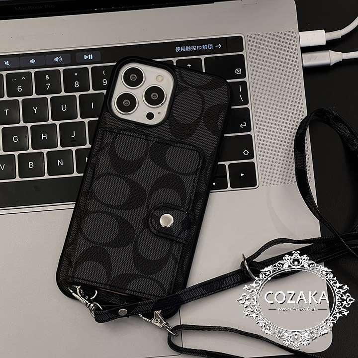 coach iphone15ケース肩掛け