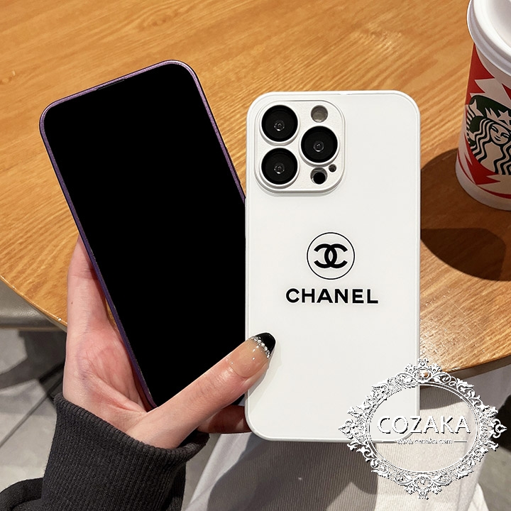 アイフォーン14ケース背面ガラスchanel