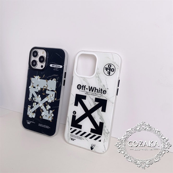 ブランド字母プリント ケース iphone14 OffWhite