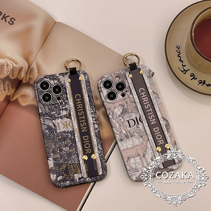 dior iphone15 plusスマホケース手首バンド