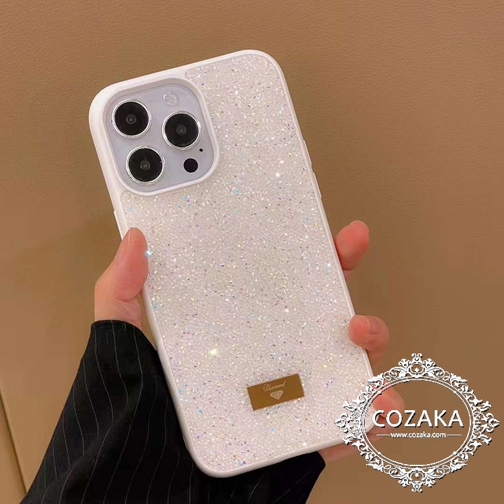  swarovski金属ロゴ付きiphone15 plusカバー