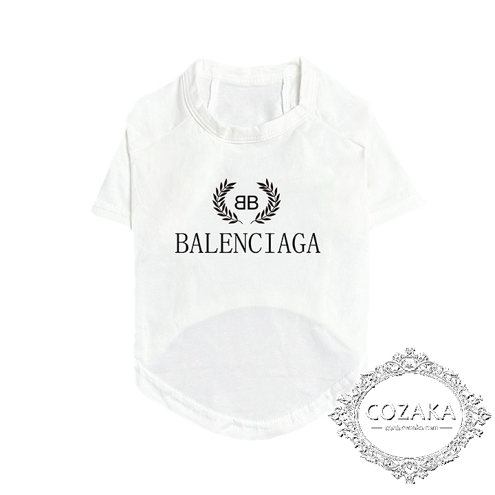 balenciaga 英字ログ 犬Tシャツ