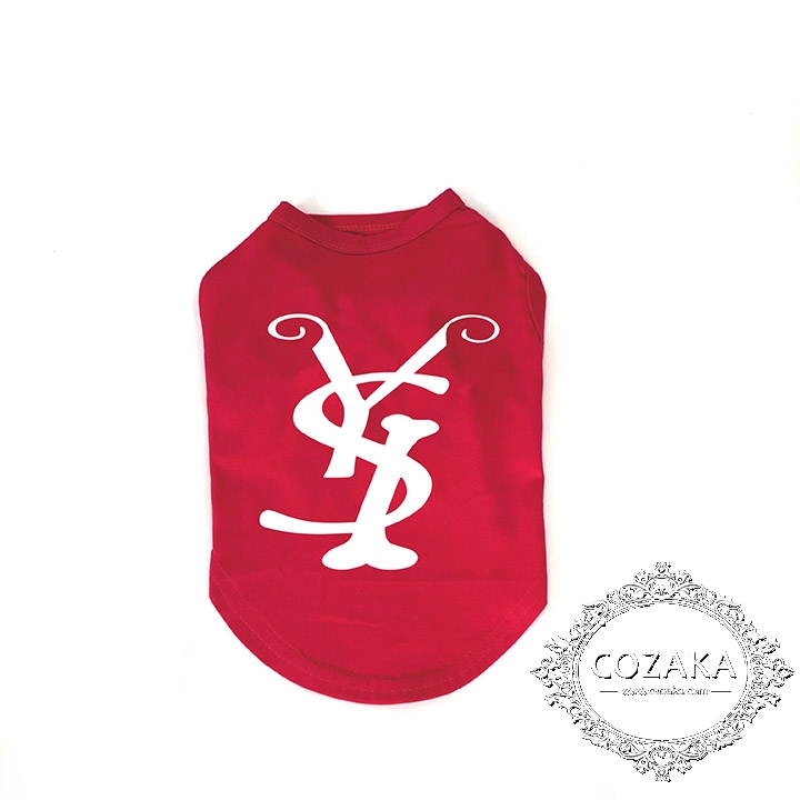  YSL ブランド かわいい 犬服 tシャツ 