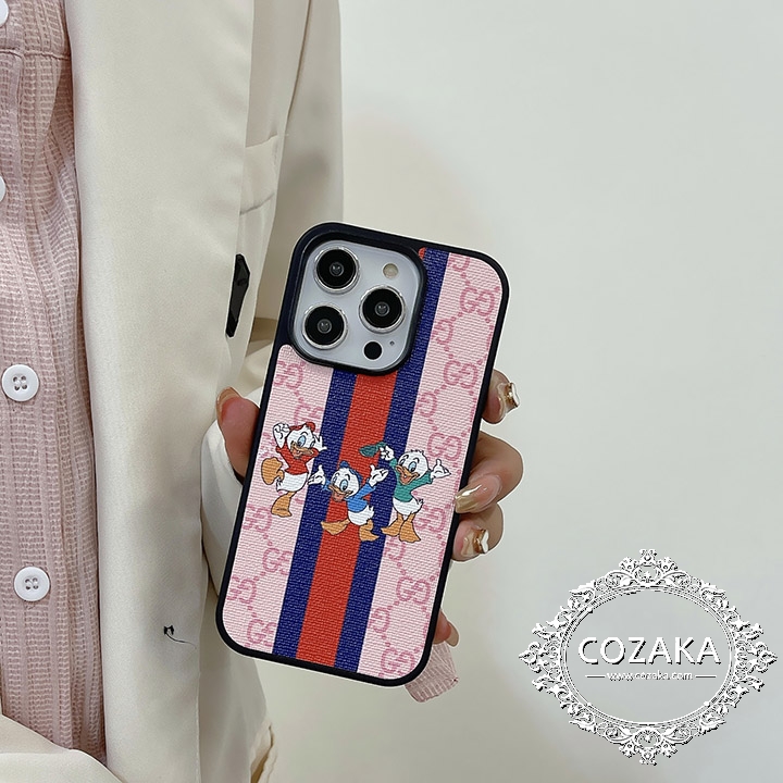 ドナルドダッ柄 iphone15 proカバー gucci