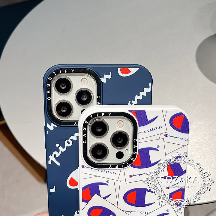 champion風 iphone15カバーおしゃれ