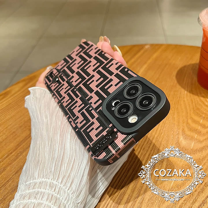 fendiアイフォン15ケース手首バンド