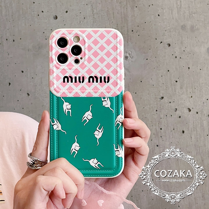 アイフォーン 14 ネコ miumiu風 アイフォーン 14