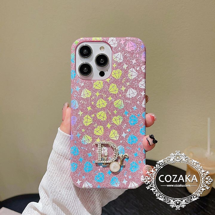 dior iphone15スマホケース金属飾り