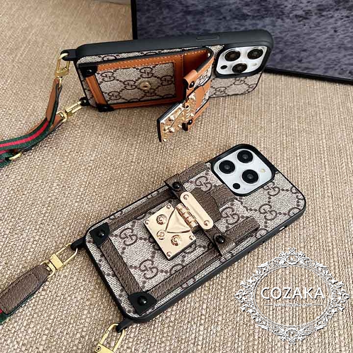 gucci iphone 15 proレザースマホケース