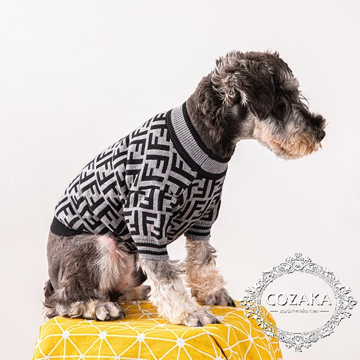 フェンディ犬のセーター 高い伸縮性